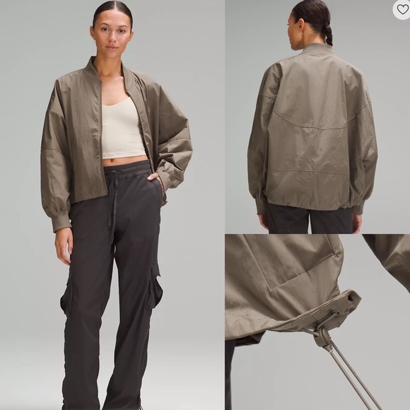 lululemon athletica Jackets & Blazers - Lululemon Lightweight Hem-Cinch Bomber Jacket! NOMAD